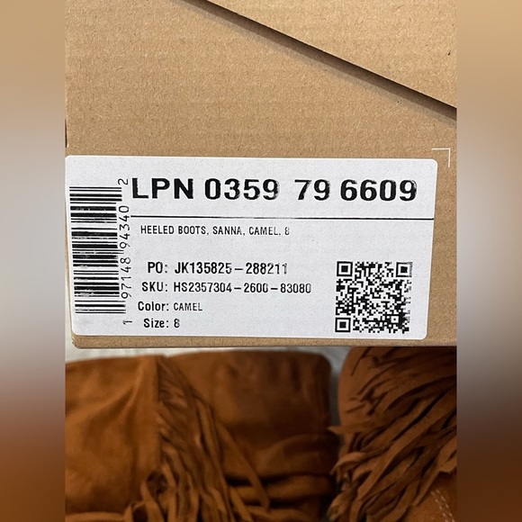 JUSTFAB SANNA Slouchy Boots NIB 8 Camel Color - Picture 11 of 11